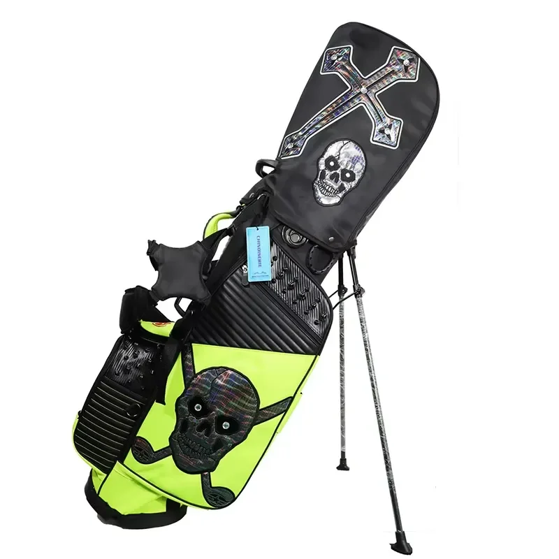 Custom PU Leather Golf Stand Bag Portable Lightweight Waterproof Pouch for Men Women Outdoor Travel Practice Training Gear