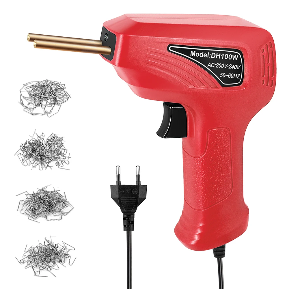 

Plastic Welder Gun 0-100W Soldering Iron Staples with 200 Welding Nails Car Bumper Repair Tools Soldering for Plastics Repair