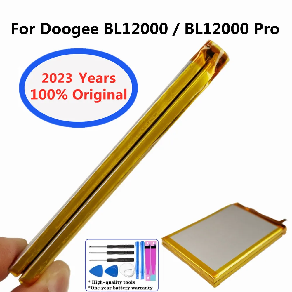 

2023 New Original 12000mAh Battery For DOOGEE BL12000 / BL12000 Pro MTK6763T Smart Mobile Phone Replacement Batteries + Tools