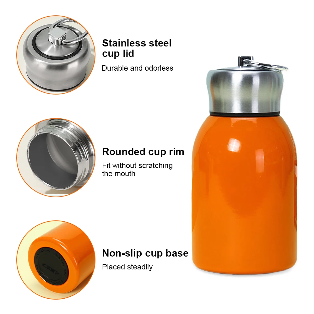 كوب ترمس صغير 300 مل، كوب بطن معزول، داخلي من الفولاذ المقاوم للصدأ، كوب قهوة محمول للنساء والسيدات، هدية فكرة #3