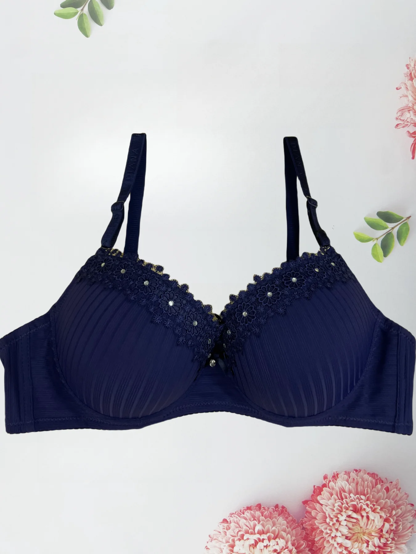 B cup gathered upper support underwear comfortable breathable thin mold cup big breasts show small sexy bra