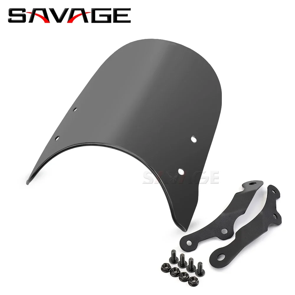 For KAWASAKI W800 Street W400 Windscreen Wind Shield ZR250 ZR400 ZR550 ZR750 ZR-7 ER-5 Motorcycle Wind Deflectors Pare-brise