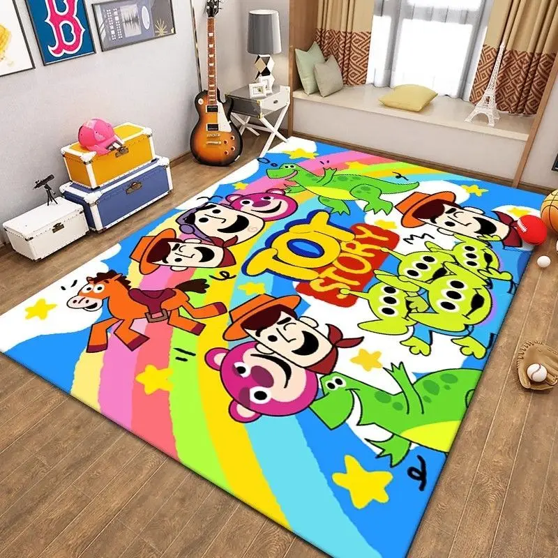 Disney Cartoon Alien Carpet Buzz Lightyear Lounge Rug Sheriff Woody Pride Bedroom Bedside Rug Winnie The Pooh Floor Mat Decor