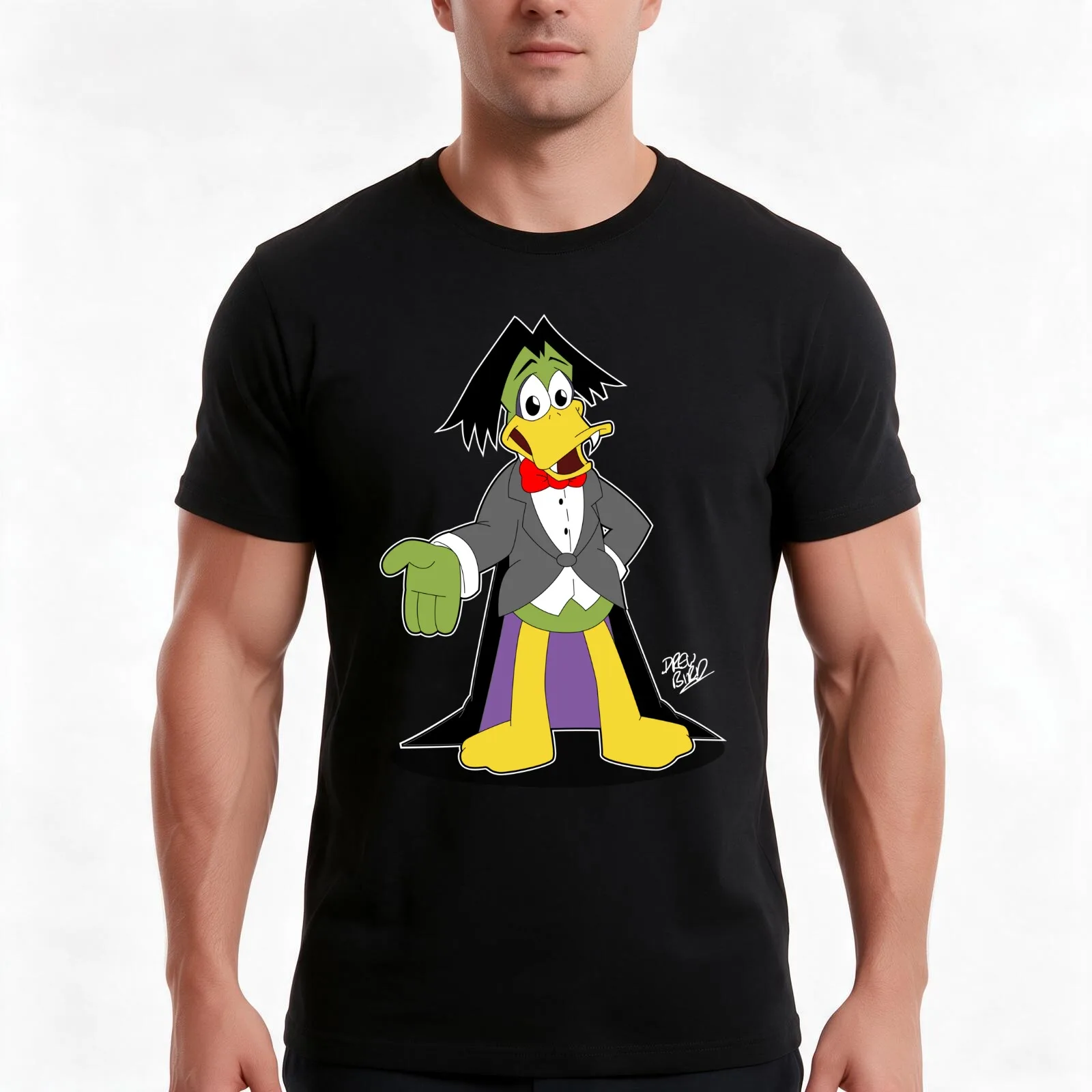 Duckula T-Shirt Summer Casual Cotton Tee Oversized Streetwear Tops Vintage Graphic Print Loose Fit Short Sleeve 100% Cotton