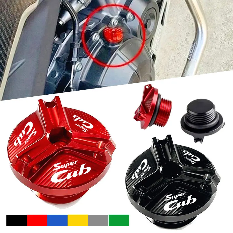 Motorradzubehör Motoröl-Einfülldeckel Ölstopfenabdeckung für Honda Super CUB C70 90 110 C125 2026 2025