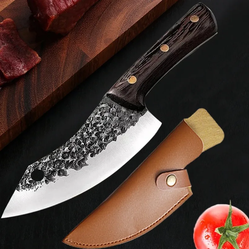 Handgeschmiedete Klinge Chef Küchenmesser Grillmesser Utility Cleaver Ausbeinmesser Schneiden von Fleisch Obst Fisch Messer Metzgermesser