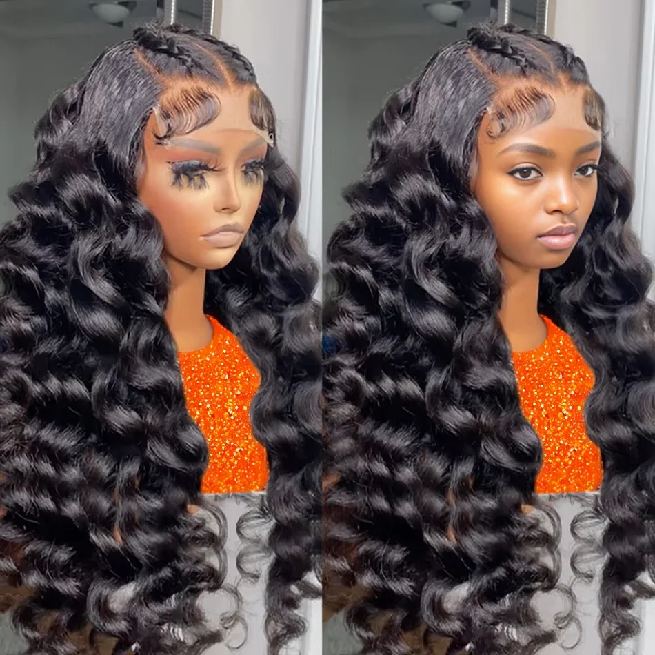 

180 Density Loose Wave 13X6 Lace Front Human Hair Wig Brazilian 30 Inch Water Deep Wave Wigs 13X4 Hd Lace Frontal Wig for Women