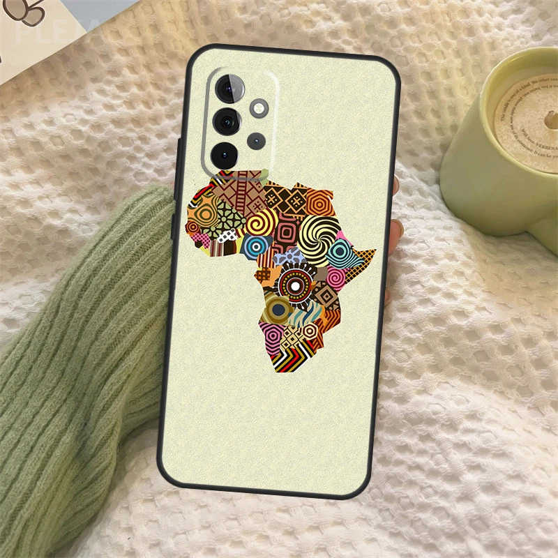 خريطة أفريقيا Geogra حافظة لهاتف سامسونج جالاكسي A16 A33 A36 A56 A26 A15 A55 A53 A35 A22 A32 A52 A54 A34 A14 A05 A06 #3