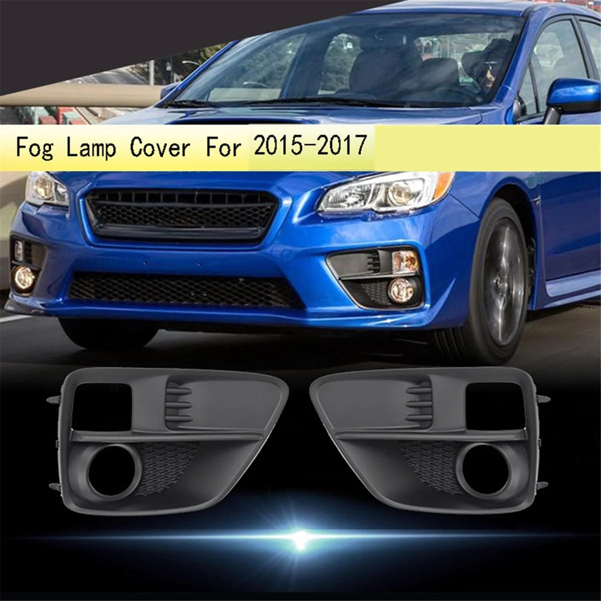 Left+Right Fog Lamp Cover Grill Bezel for & 2015-2017 Front Tow Hitch Hook Bumper Cover 57731VA020