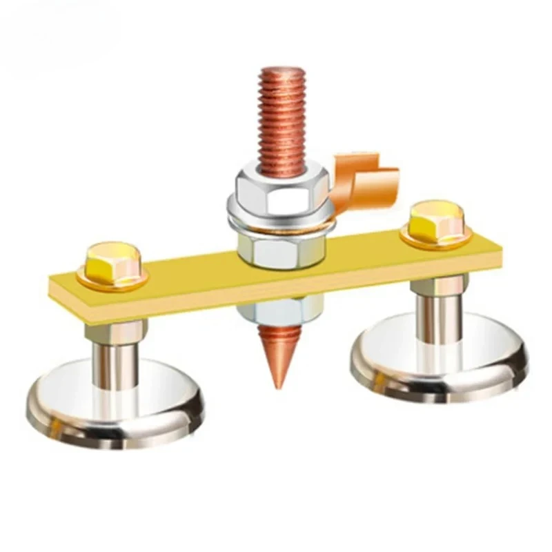 Double Head Style Metalworking Magnet Head Magnetic Ground Clamp Metal Plate Welding Support Tool Accessories
