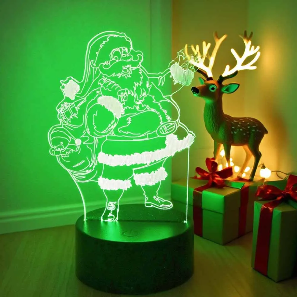 

Christmas Decor Night Lights Smart Touch Lamps kids Gift Led Desk Lamp Nighttime Bedside Mood Light 7/16 color Dimming Light
