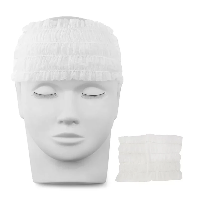 Fasce Spa usa e getta da 100 pezzi fascia per capelli morbida Non tessuta per il viso cura della pelle elastica Yoga trucco Sauna lavaggio forniture per il viso