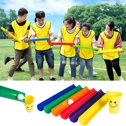 Team Building Relay Ball Transfer Game Outdoor Balance Coordination Training Toy Kids Adults Group Party Kindergarten Activity