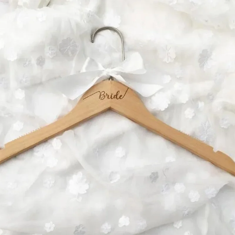 bride bridesmaid dress robe wooden Hanger Bach weekend bachelorette Party rustic wedding bridal shower decoration Proposal gift