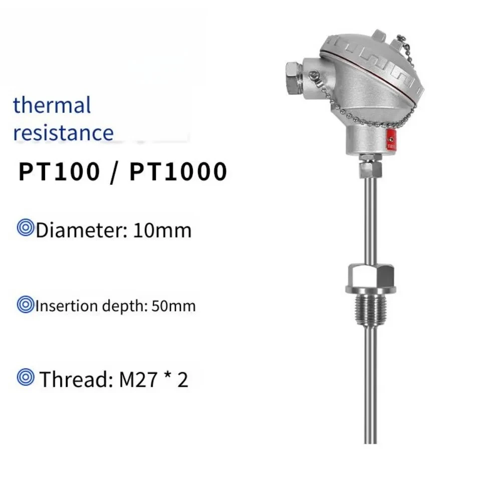 Pt100 Temperature Sensor Thermoresistance Probe High Temperature K-type Thermocouple Armored Integrated Temperature Transmitter