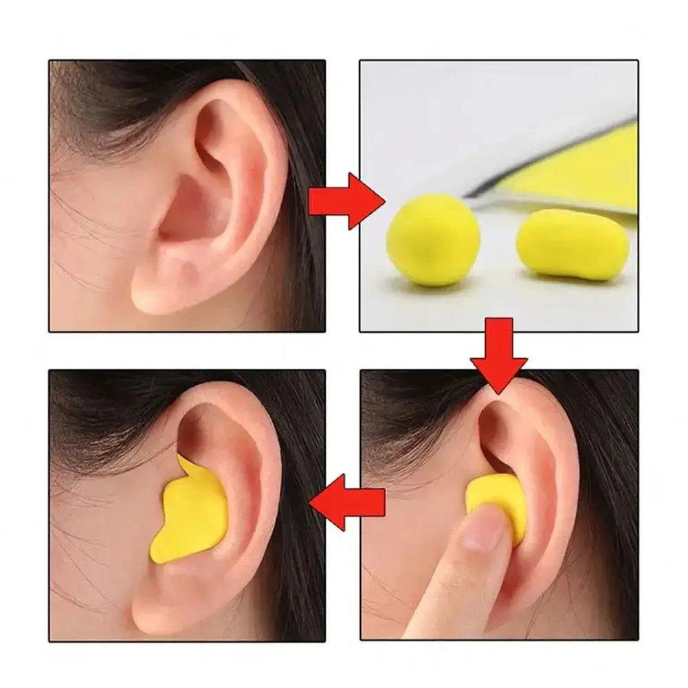 Anti-Noise Shaped Ear Plugs, redução de ruído, protetor anti-ronco macio, anti-ronco cuidados de saúde Earplug