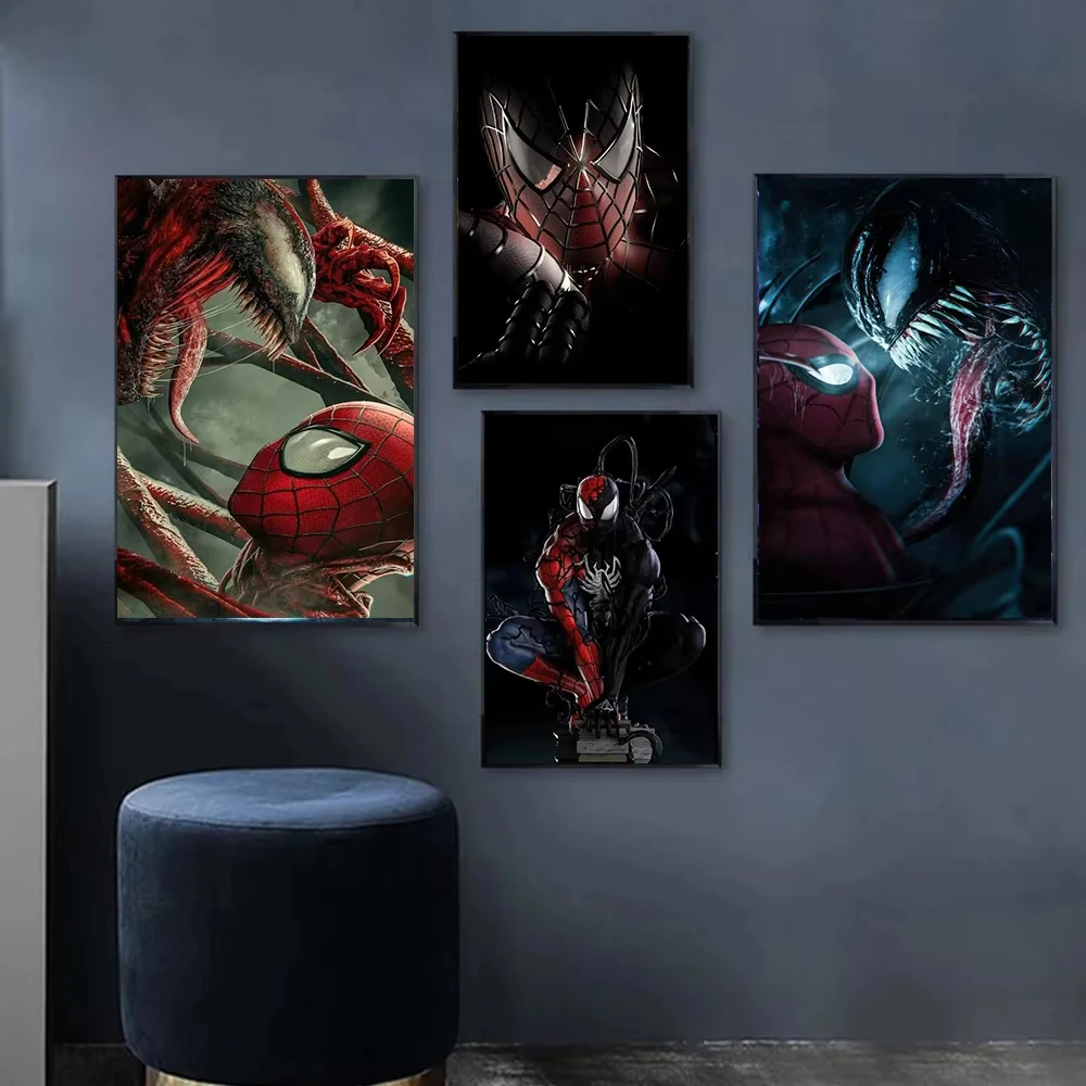 1PC  frameless Marvel Comics Movie Superhero HD Poster Prints Venom and Spiderman Symbiotes Canvas Painting Art Living Room Deco - view 3