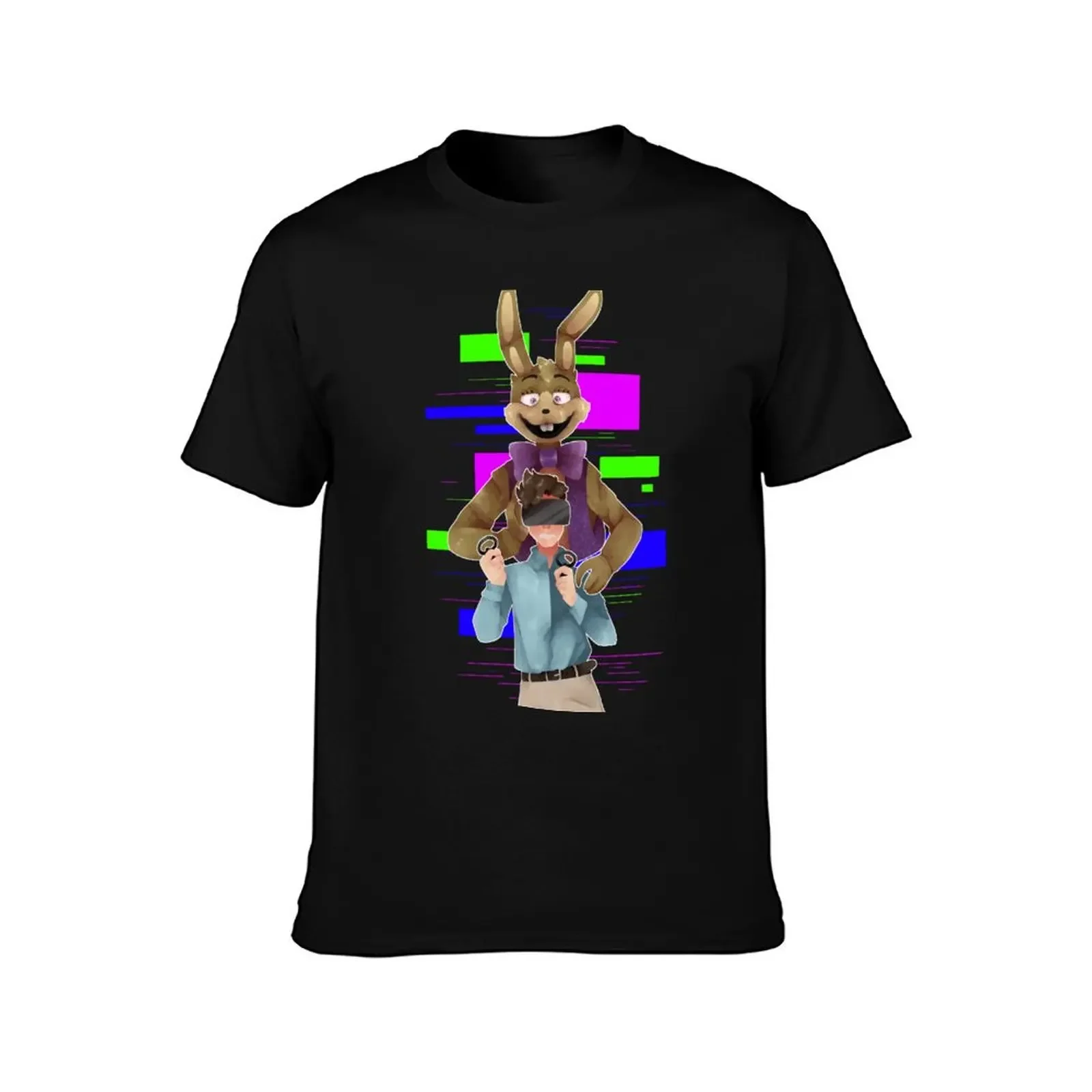 Play Through the Glitches - FNaF: VR T-Shirt cheap stuff anime clothes T-shirts man mens t shirts casual stylish