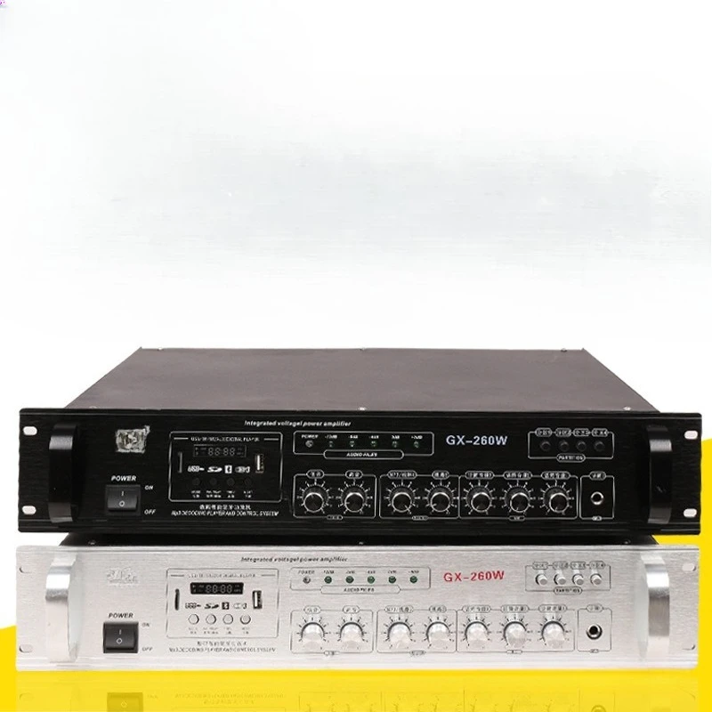 Four-zone constant voltage and fixed resistance 220V audio amplifier for shopping malls