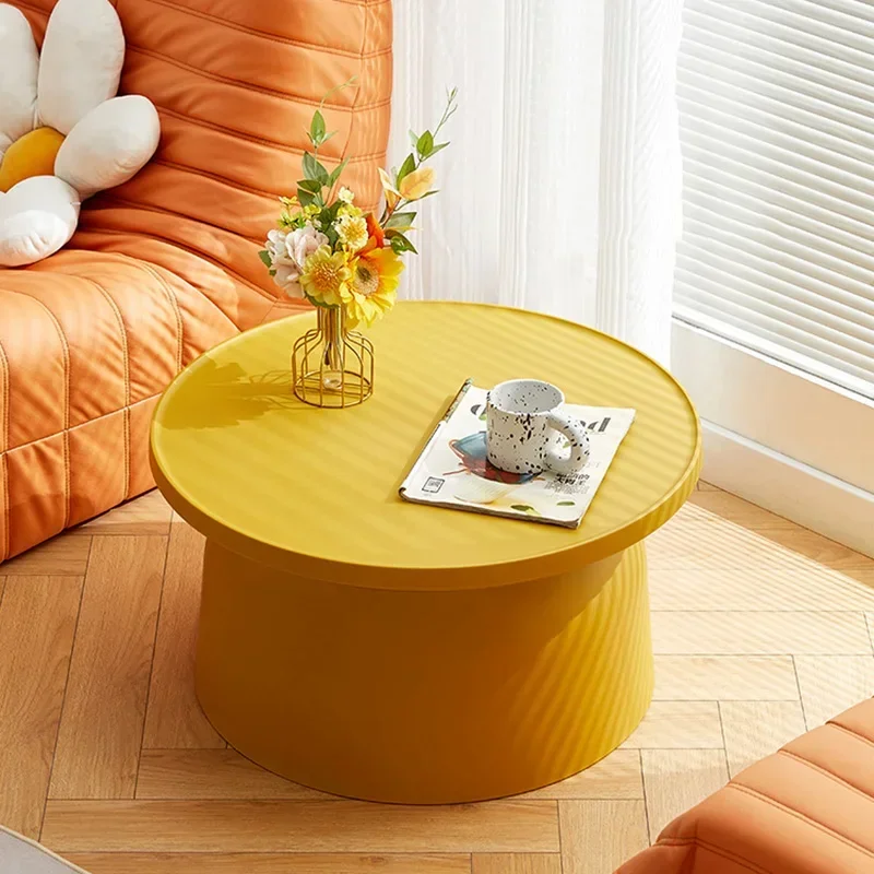 Beautiful Living Room Coffee Table Hardcover Minimalist Premium Plastic Tables Round Luxury Mesa De Centro De Sala Furniture image 5