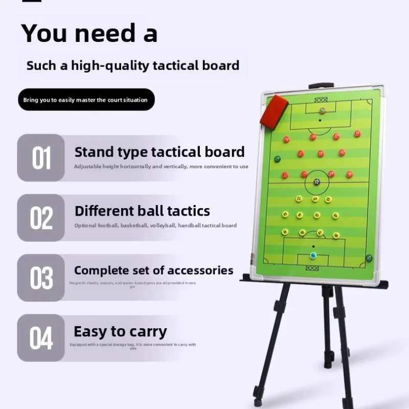 

Aluminum Alloy Magnetic Erasable Football Tactical Board Coach Football Game Command Book