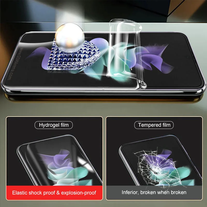 Funda protectora de hidrogel para Samsung, Protector de pantalla para Galaxy Z Flip4 5g Z Flip 3 4, película protectora no de vidrio, 2 uds.