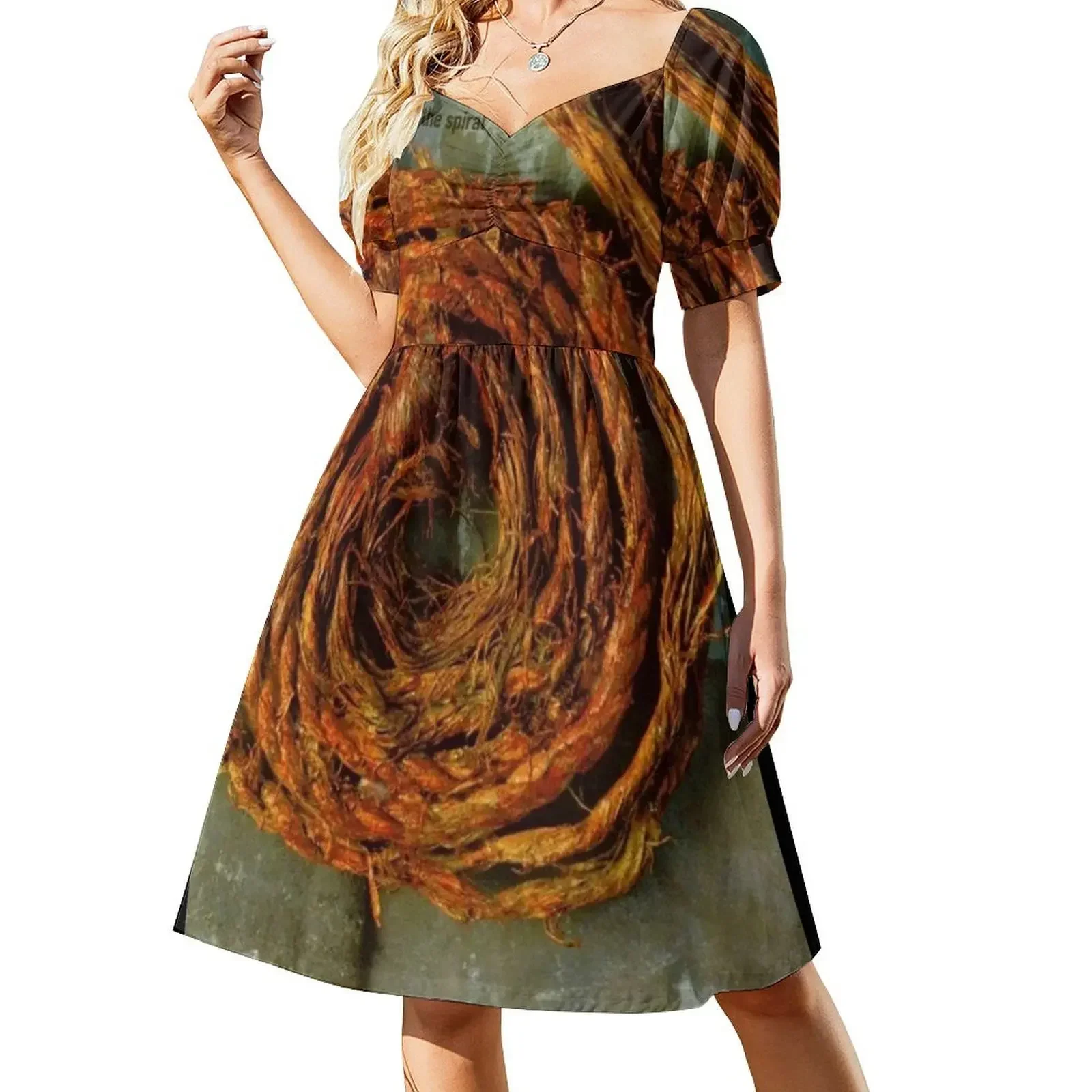 

Further down the spiral Short-Sleeved Dress women's dresses luxury Clothing beach dresses Dress