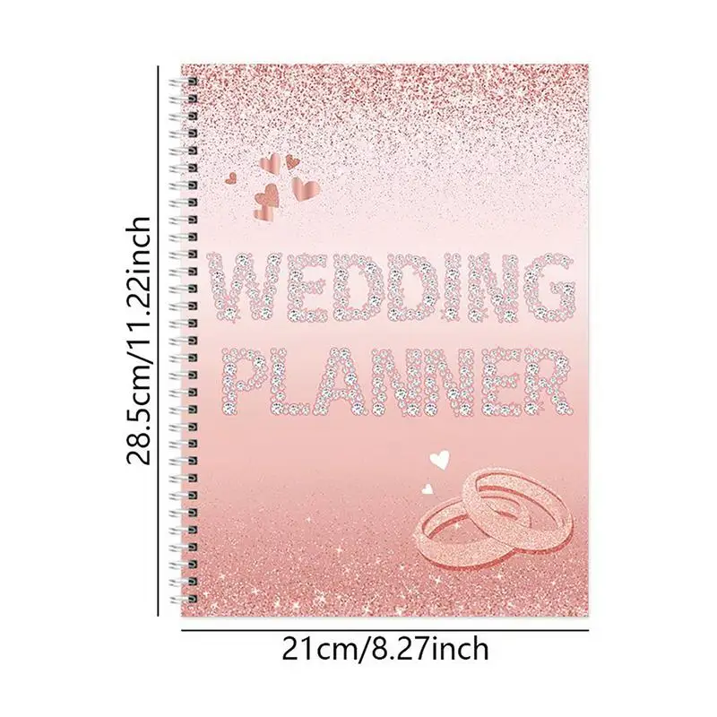 Книга для планирования свадьбы Сверкающий свадебный планировщик бюджета с контрольным списком Подробное управление бюджетом Блюдовые принадлежности для жениха