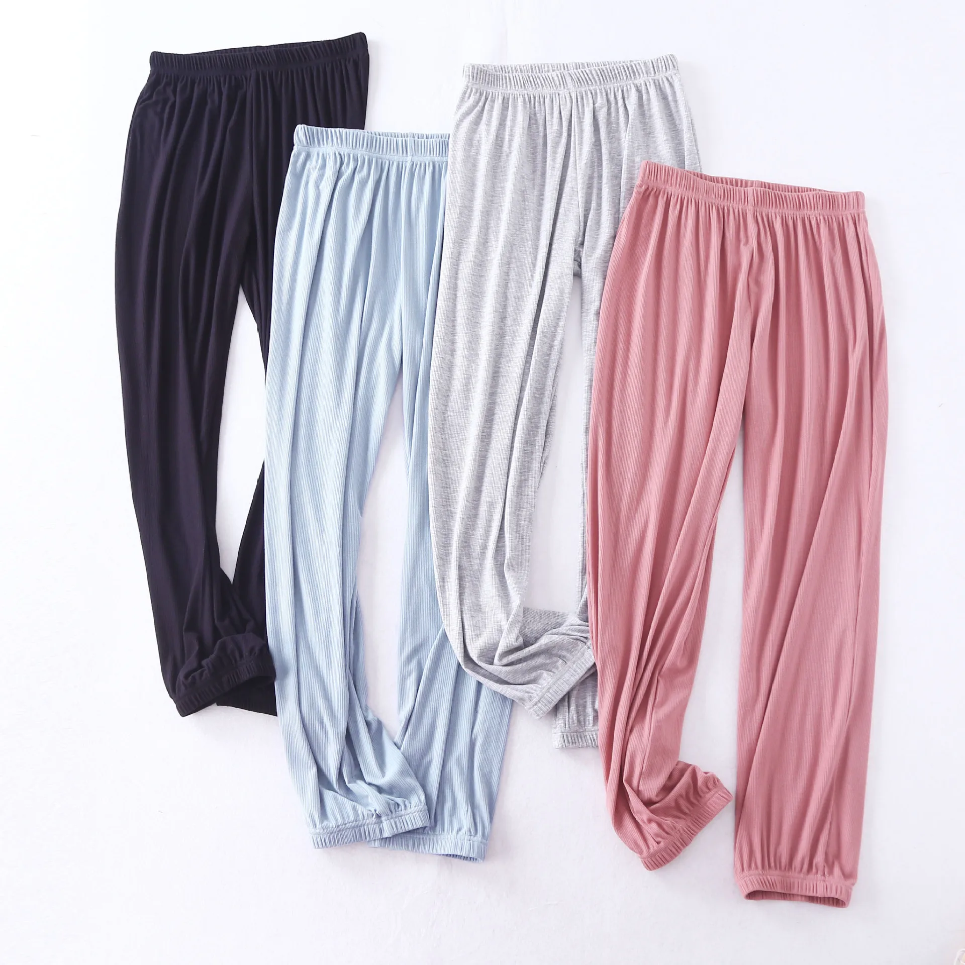 Japanese new style home service ladies pants spring and summer thin modal loose large size solid color home pants women bottoms