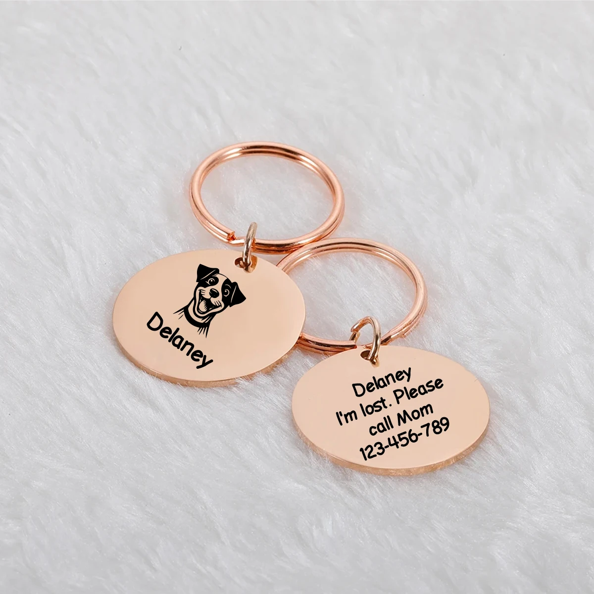 1pc Funny Cool pug Custom Name and text Personalized Dog Tags Pets Name Tags  Cat Tags Engraved Pet ID Name Collar Tag image 6