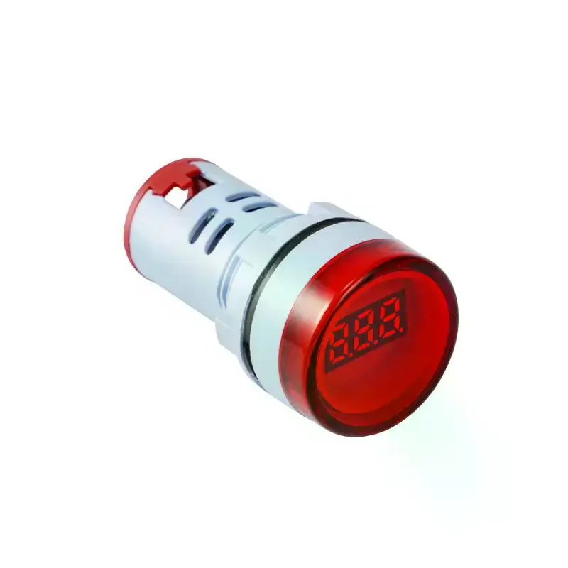 1PcsLED Digital Display AC Voltmeter Indicator Light 110V 220V 22MM AD16-22DSV Type AC 60-500V Mini Voltage Meter
