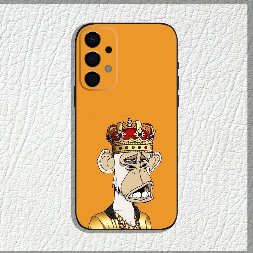 Smart Monkey Funny NFT Phone Case For Samsung Galaxy A13,A21s,A22,A31,A32,A52,A53,A71,A80,A91 Soft Black Shell