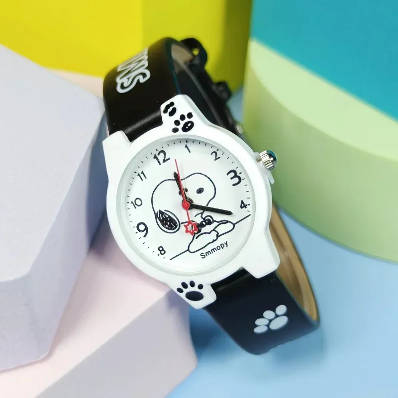 Snoopy Kids Watches Female Cute Cartoon Quartz Watch Kawaii Girls Boys Fashion Students\' Clock Electronic Watch Children\'s Gifts