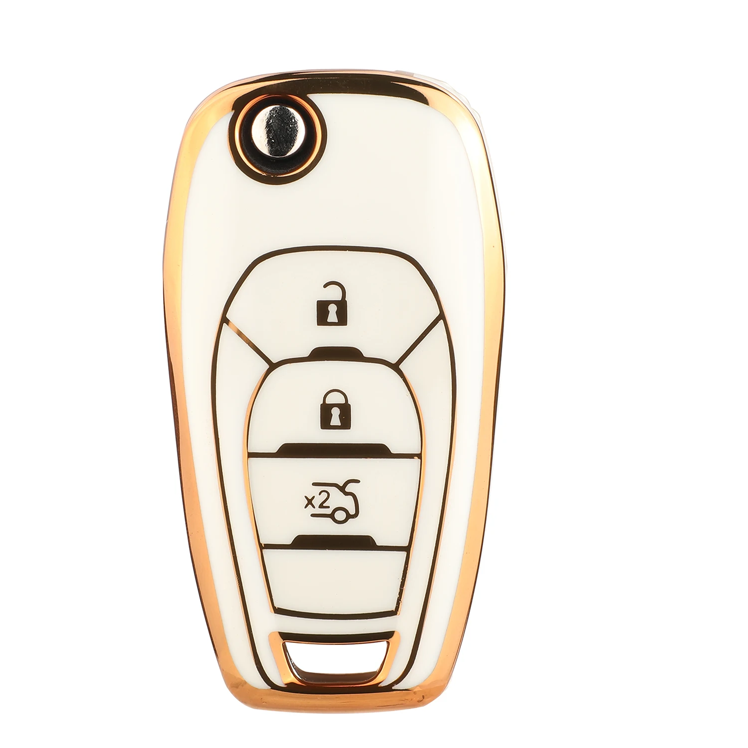 jingyuqin New Arrival TPU Car Key Shell Case Fob For Chevrolet Cruze Avo Auto Smart Replace Flip Key 3 Buttons