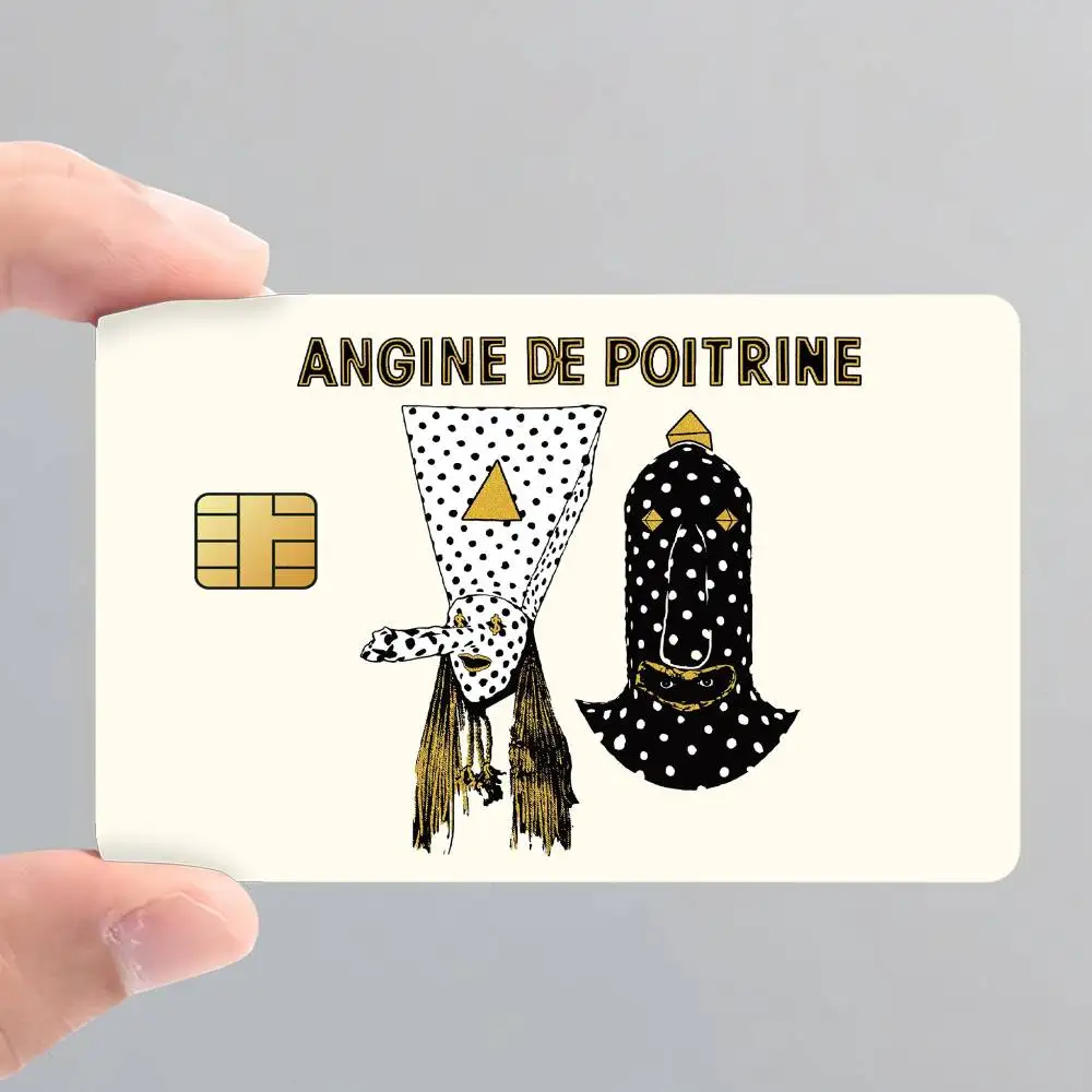 Band A-Angine De P-Poitrine Card Stickers for Bank Access Protective Waterproof Film Cover Sticker Surprise Gift
