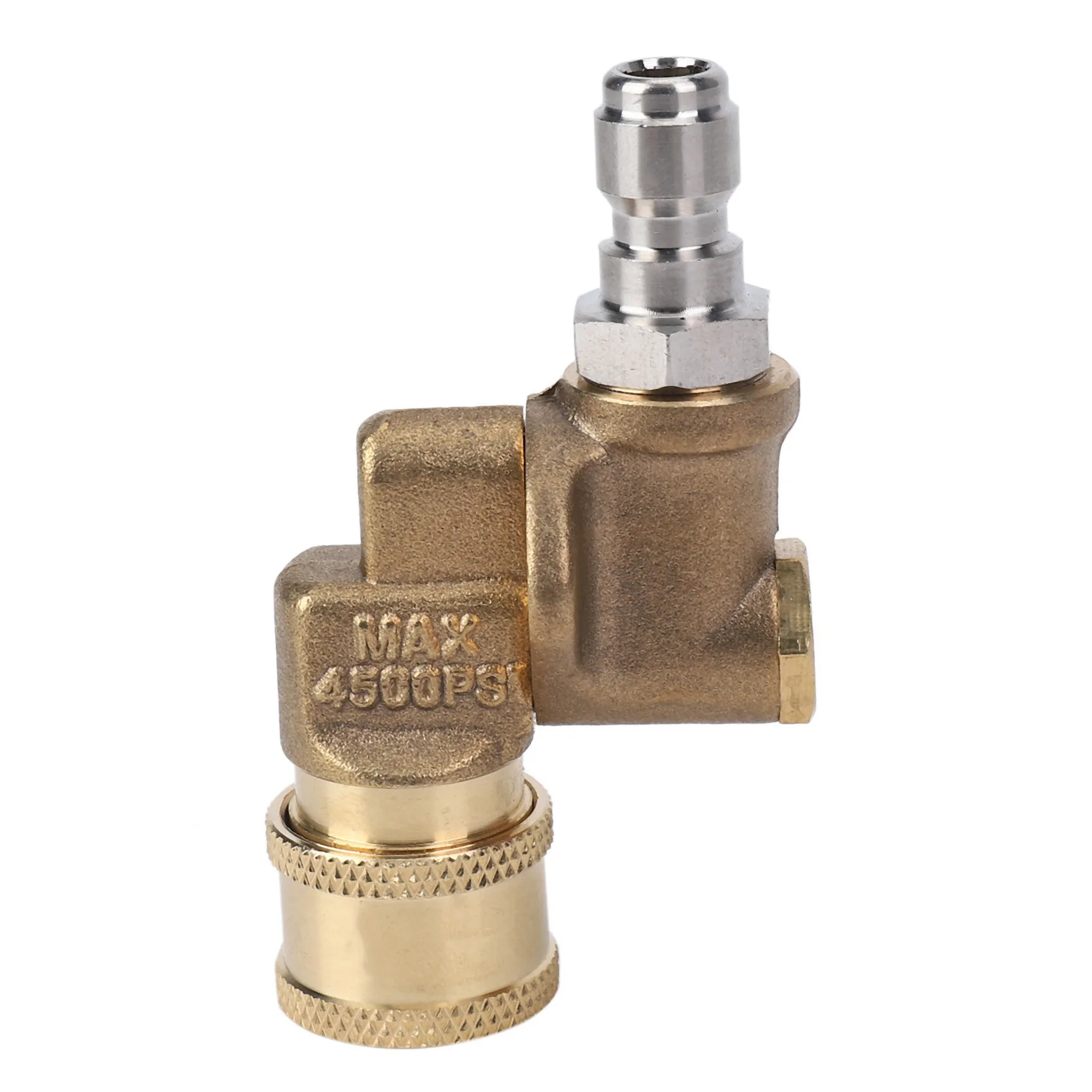 AS60-2X Quick Connecting Pivoting Coupler 180 Degree With 5 Angles And Safety Lock For Pressure Washer Spray Nozzle