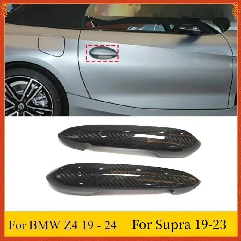 

For BMW Z4 For Toyota Supra Bull Demon King Real Dry Carbon Fiber Door Handle Cover Exterior Body Kit Modification Accessories