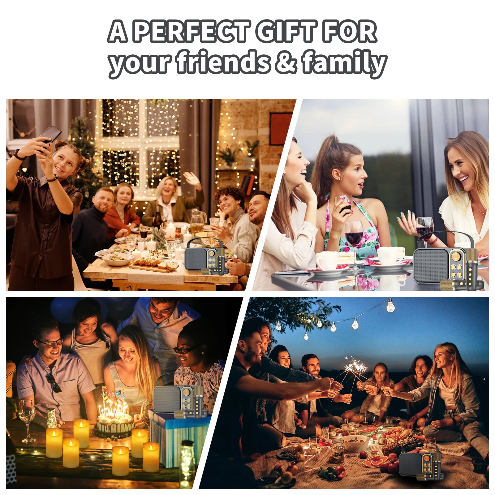 ポータブルBluetoothマイク,ワイヤレス,充電式,カラオケ,音声,YS-105を搭載した携帯電話