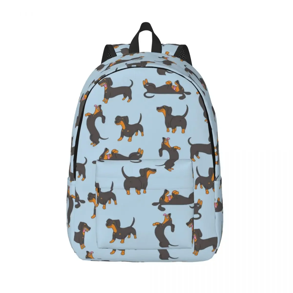 Bonito perro de dibujos animados Dachshund para adolescentes, mochila escolar para estudiantes, regalo universitario medio y alto