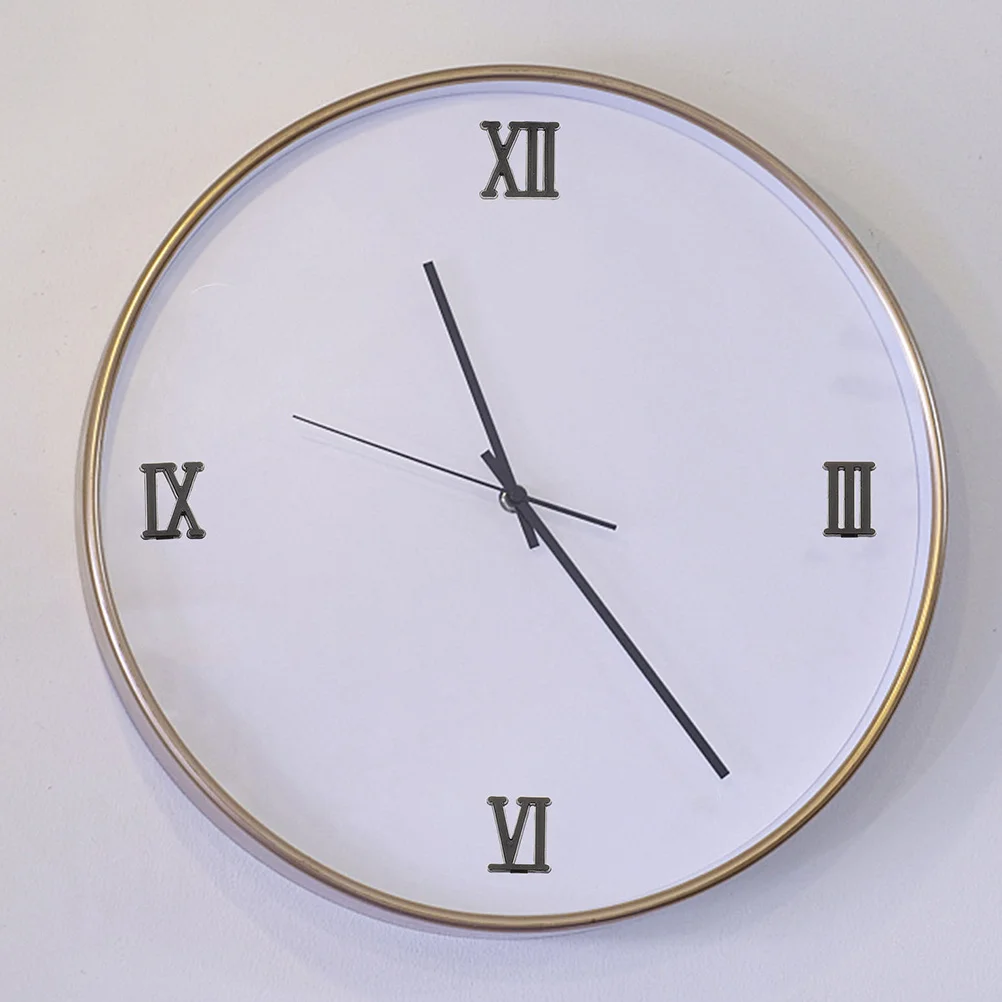 

6Sets DIY Clock Numerals Supplies Safe Practical Clear Numeral Blocks for Wall Clock Decoration Hands Replacement Parts