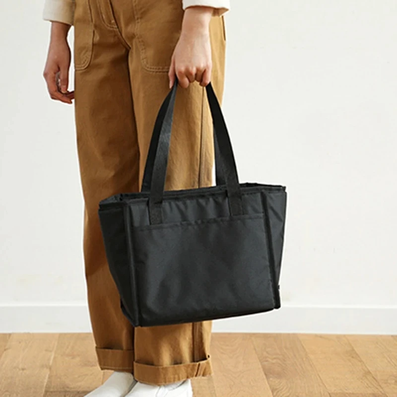 Isolierte Bento-Lunchbox, Thermotasche, großes Fassungsvermögen, Lebensmittel-Aufbewahrungsbeutel mit Reißverschluss, Behälter für Damen, Kühler, Reise- und Picknick-Handtaschen