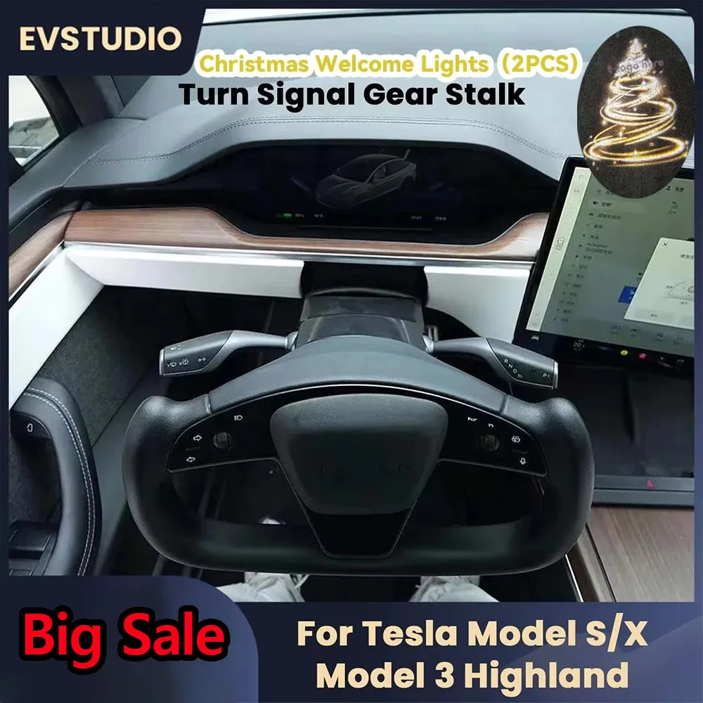 

for Tesla Model 3 Highland Gear Shifter Turn Stalks Lever Signal Wiper Handle for Model S/X Physical Shift Grab Car Accessories