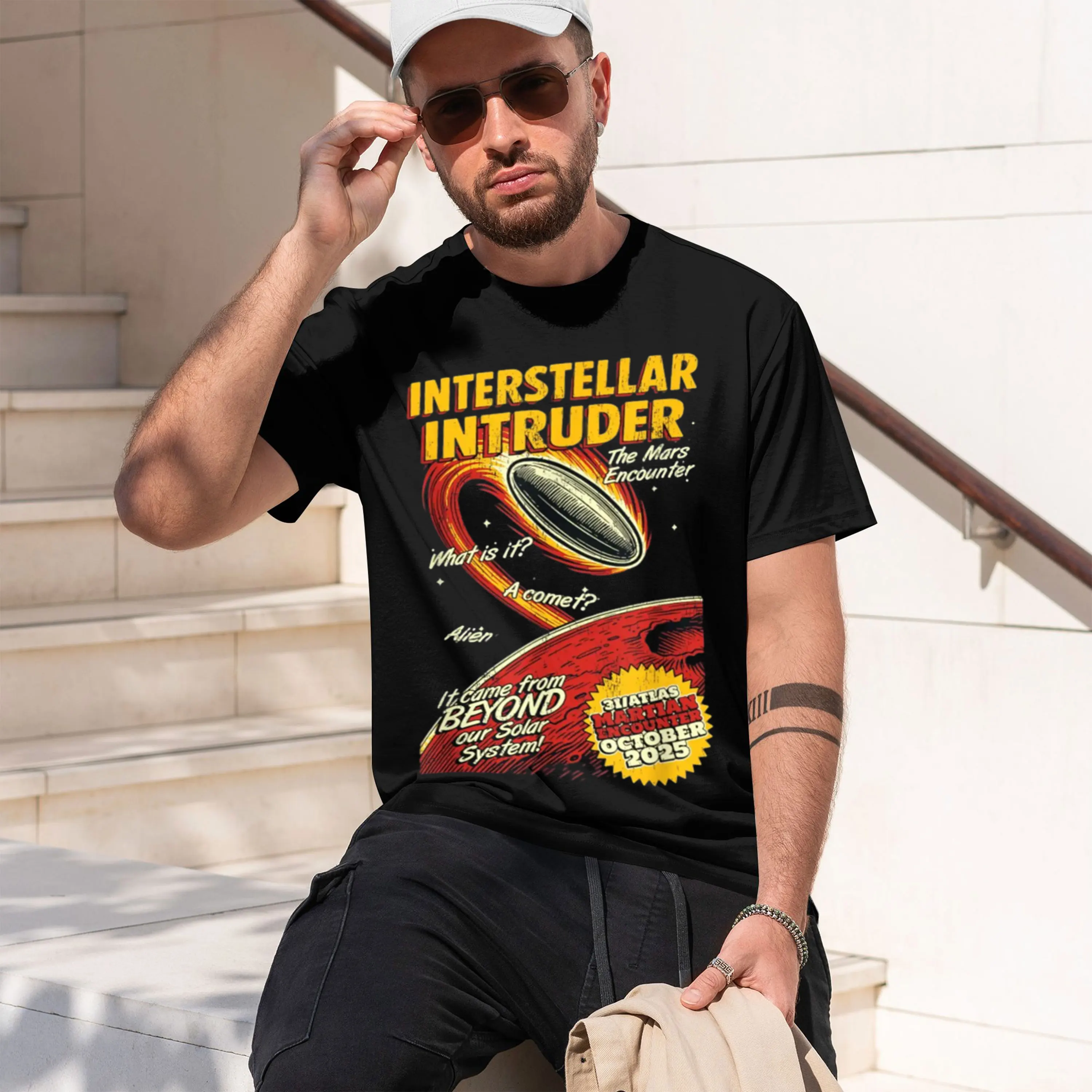 Interstellar Intruder, 3I/Atlas Science Ftion T-Shirt Funnyt Shirt for ManCustom Printed Grh T Shirts Camiseta Hombre 2026 New M