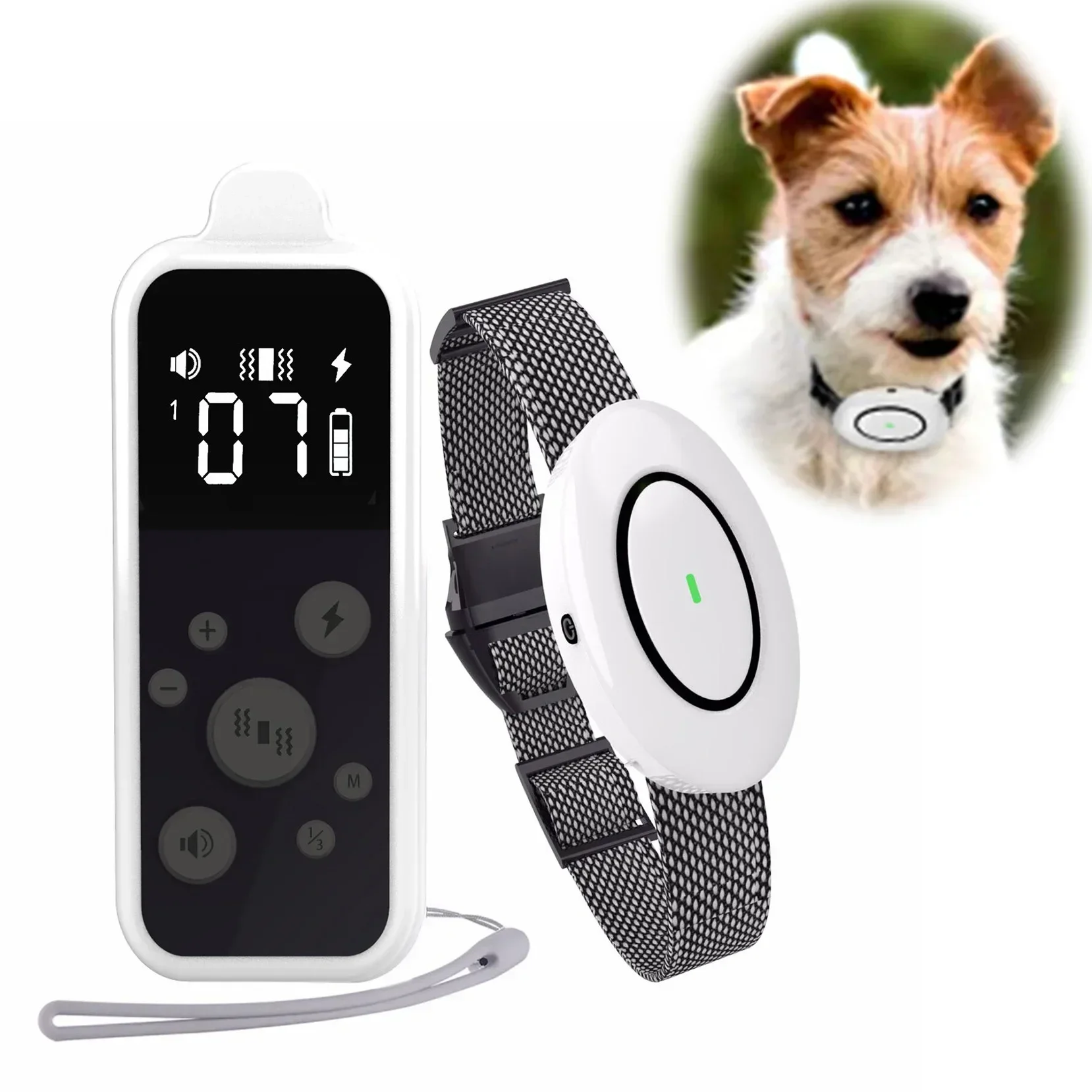 

LED Display Waterproof Dogs Training Device, Electric Training Collar, Dog Rechargeable Shock Beep Vibration Mode Collar For Dog