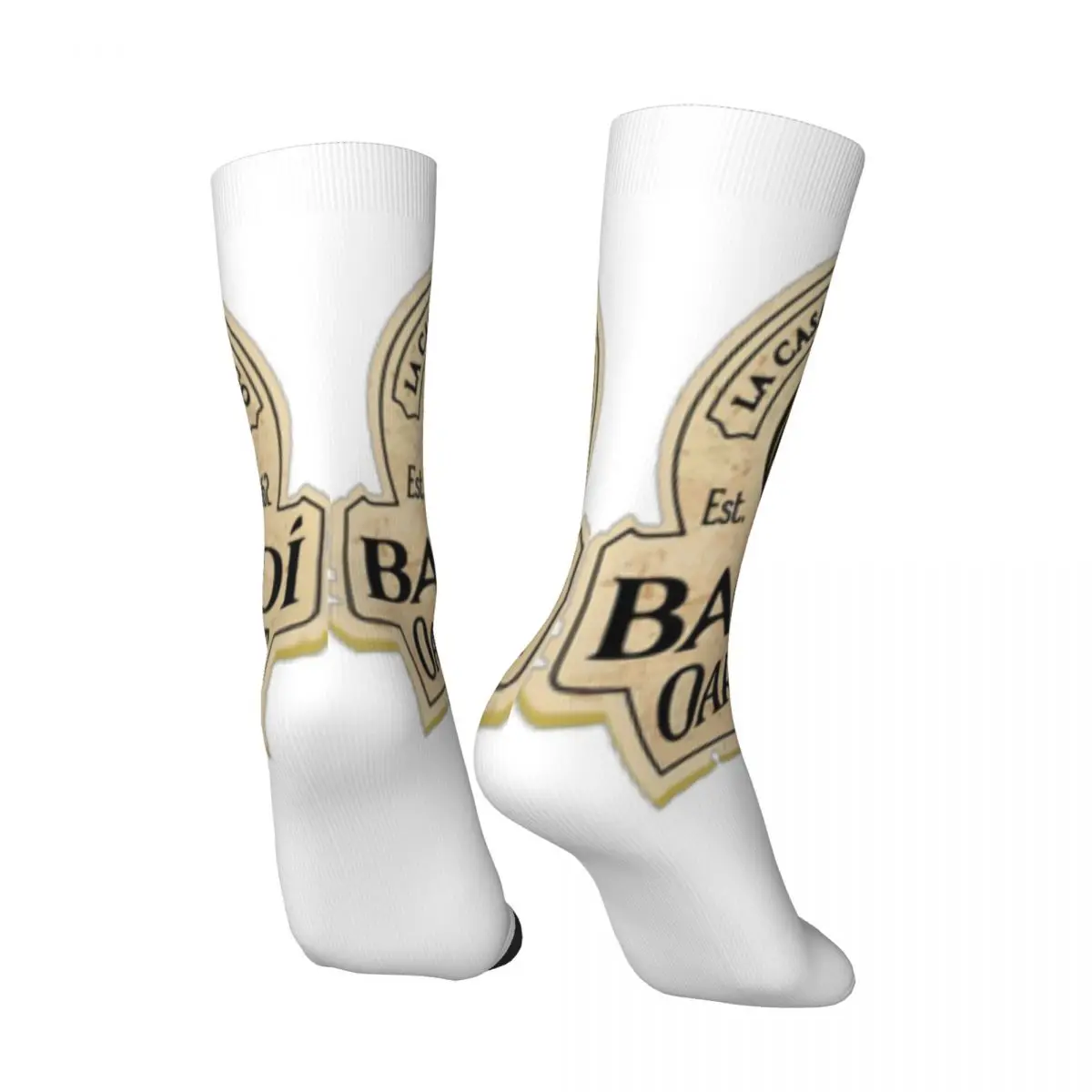 Authentic Bacardi Design Essential T-Shirt Men Women Socks Windproof Novelty Spring Summer Autumn Winter Stockings Gift