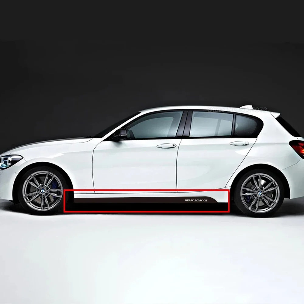 Per BMW Serie 1 F20 F21 F40 M135i 2011-On M Performance Porta Strisce Laterali Gonna Adesivo Cofano Auto Copertura Del Motore Decalcomania