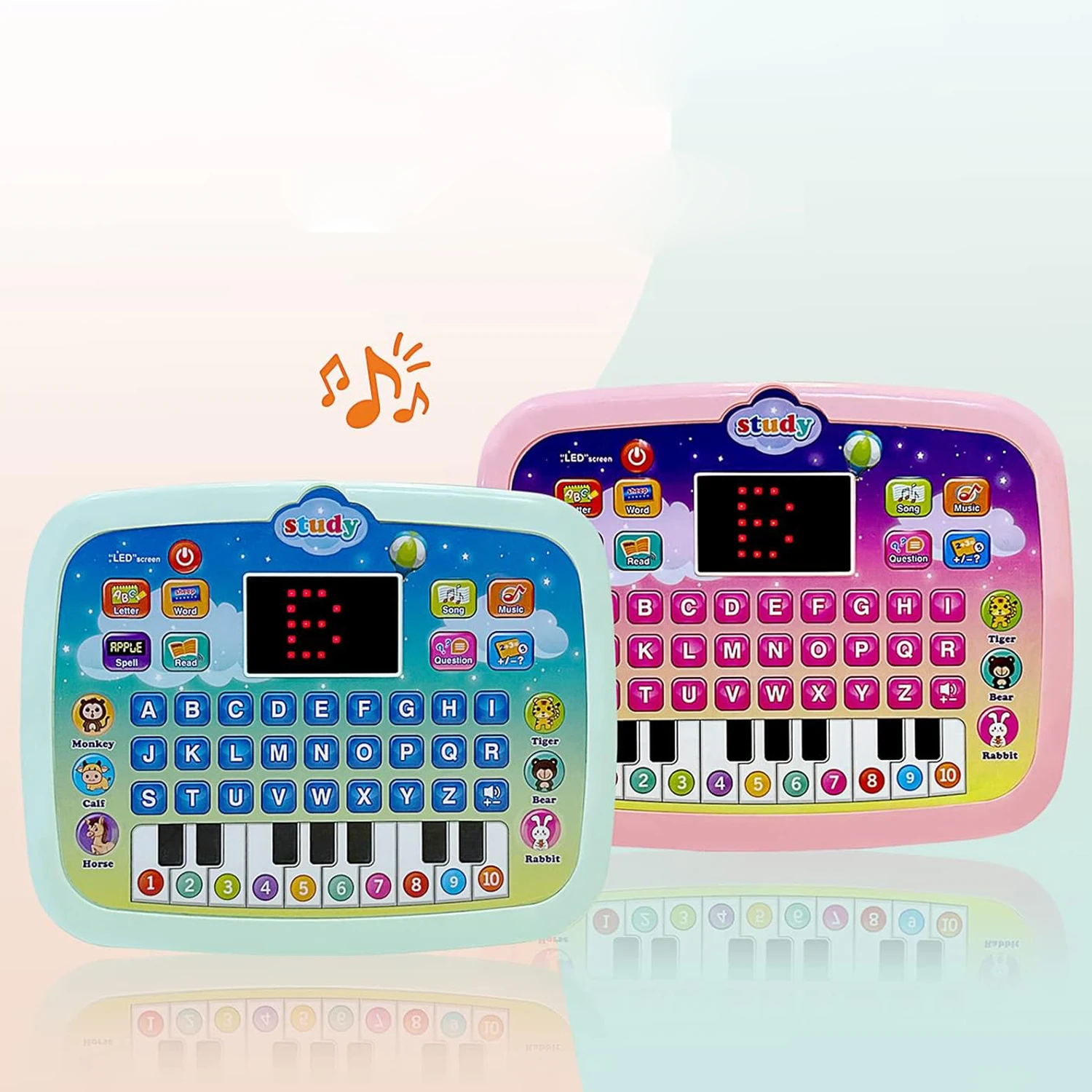 Audio-leermachine voor vroeg onderwijs voor kinderen, tablet-leermachine met LED-schermverlichting, tabletcomputer