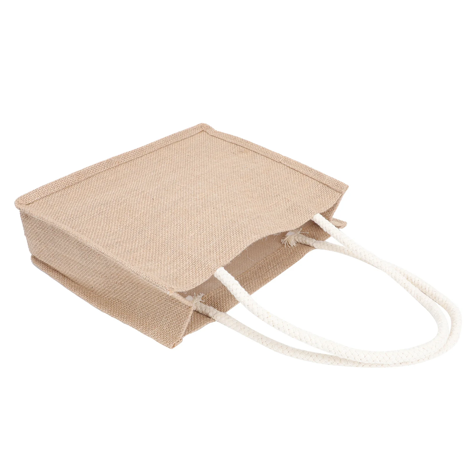 

1Pcs Jute Tote Bag Vintage Portable Shopping Bag Large Capacity Casual Shoulder Pouch Vintage Pouch Woman Purse