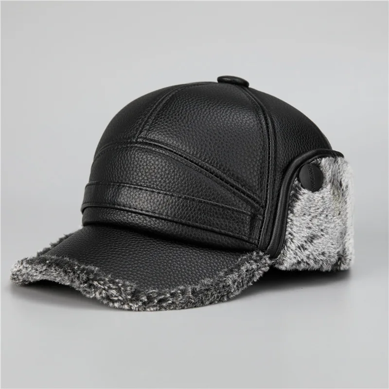 

Middle-Aged and Elderly Fathers, Winter Ear Protection, Elderly Men's Peaked Cap, Winter Grandpa Hat