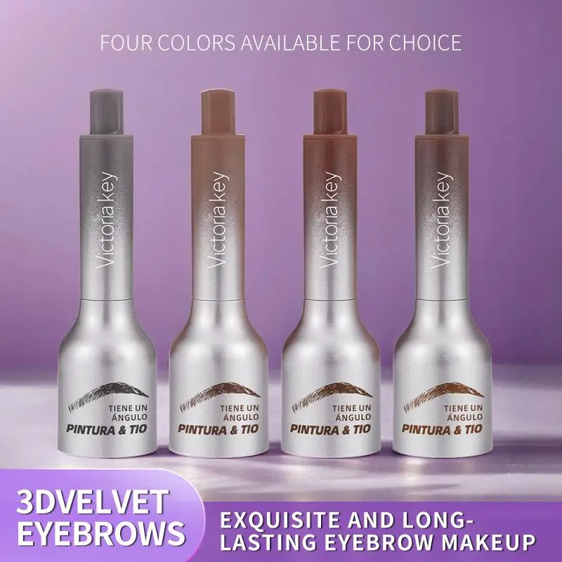 Crema tinta per sopracciglia impermeabile a lunga durata con pennello, matita per sopracciglia liquida a prova di sbavature per sopracciglia precise dall'aspetto naturale